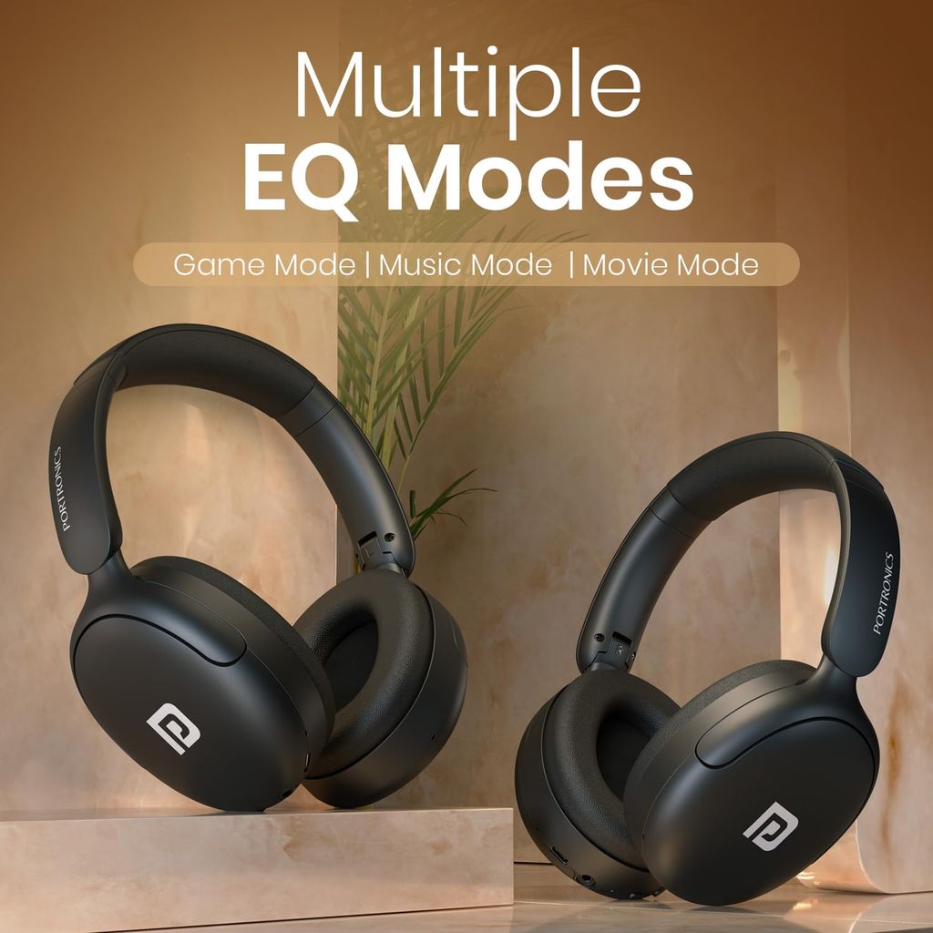 Portronics Muffs M5 Over Ear Hybrid ANC Bluetooth Headphone view 2