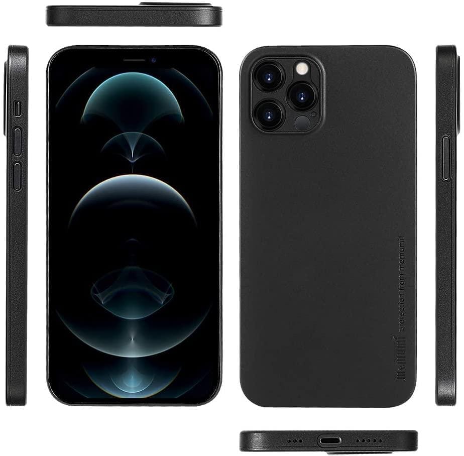 Memumi Slim Series Ultra Thin 0.3mm Back Cover for Apple iPhone 12 Pro - Black (6.1") view 2