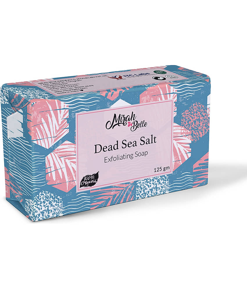 Mirah Belle - Organic Dead Sea Salt Exfoliating Soap 125gm - For Clogged Pores and Dead Skin Removal - Helps Smoothen & Soften Skin- Handmade Soap view 2