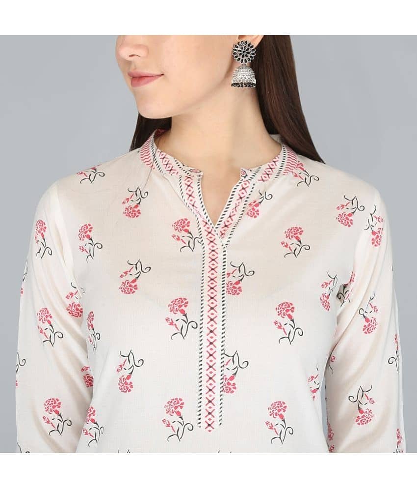 MAUKA - Pink Straight Rayon Women's Stitched Salwar Suit ( Pack of 1 ) view 2
