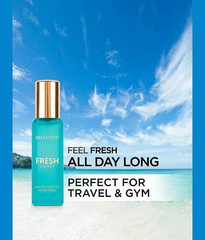 BELLAVITA Skai Aquatic EDC & Fresh EDT Long Lasting 2x20ml Perfume for Man & Woman Gifts for Woman Bergamot Ylang Ylang Pink Pepper Premium Fragrance view 2