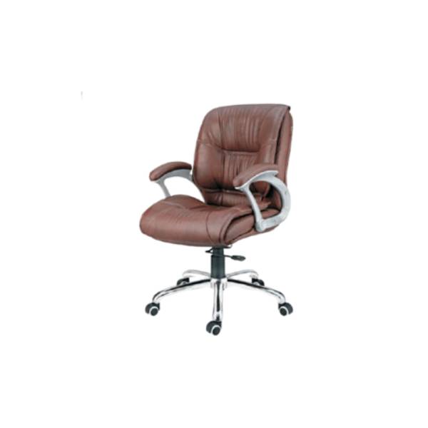 Next to Boss - Leatherette Revolving Chair With Cushioned Handle & Metal Base (CS-L08-MB)