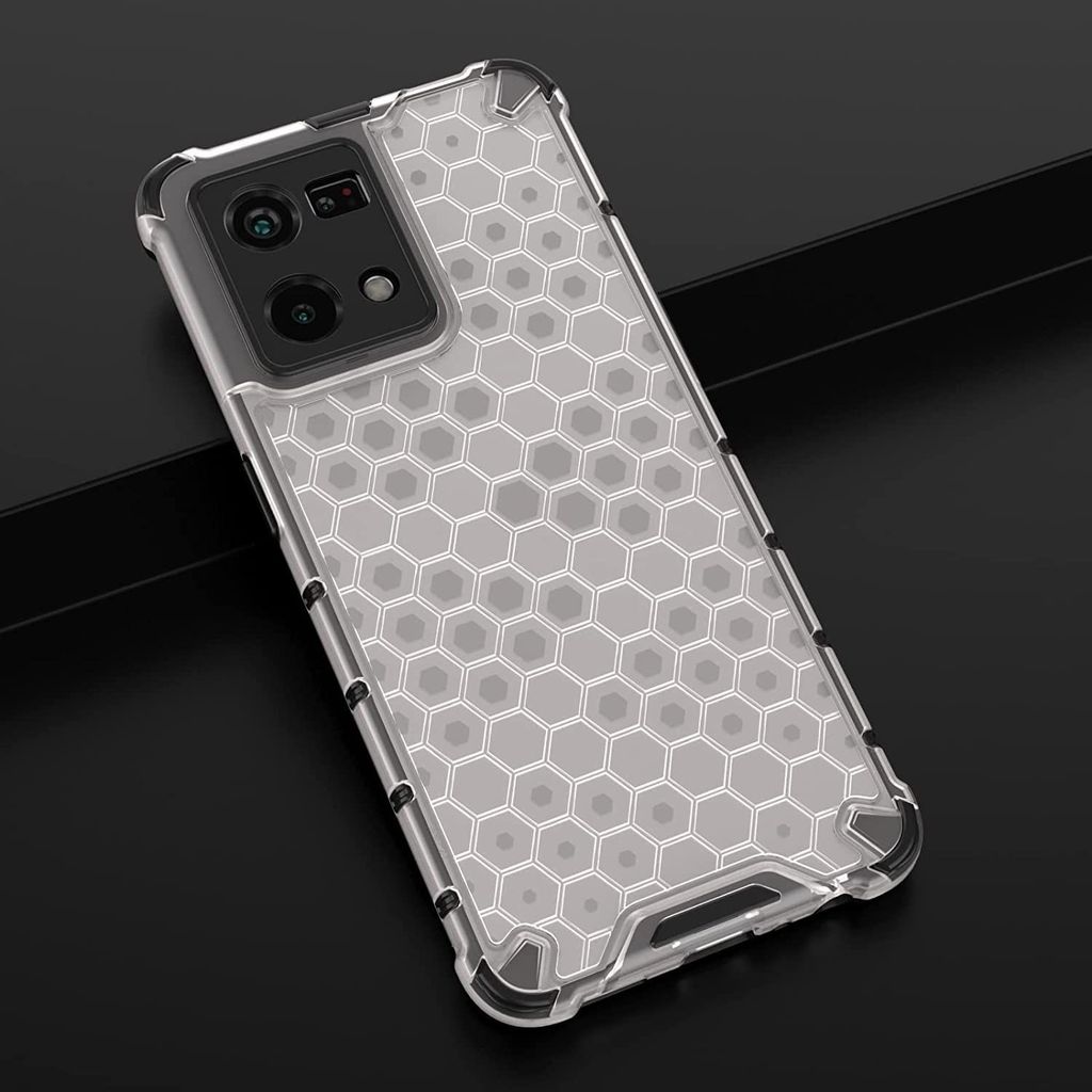 Faircost Hybrid Shockproof Back Cover for Oppo F21 pro 4G Hard Outside Soft Inside- (Polycabonate::Transparent) view 2