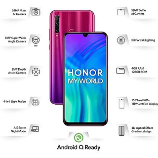 (Refurbisbed) Honor 20i (4GB RAM, 128GB Storage, Red) - Superb Condition, Like New view 2