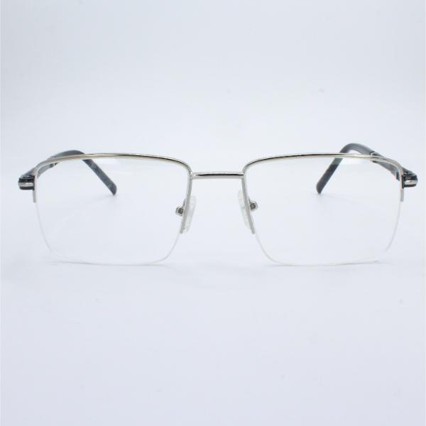 Lensoz Elite X Luxe Half Rim Rectangle - Medium - Silver & Black view 2