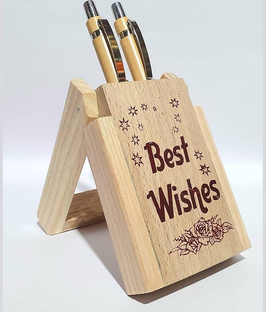 2517Y-YESKART Beautiful Design Wooden Pen Stand watch Desk Accessories Multiple-Use Desktop Storage Organizer // MULTIUSAGE view 2