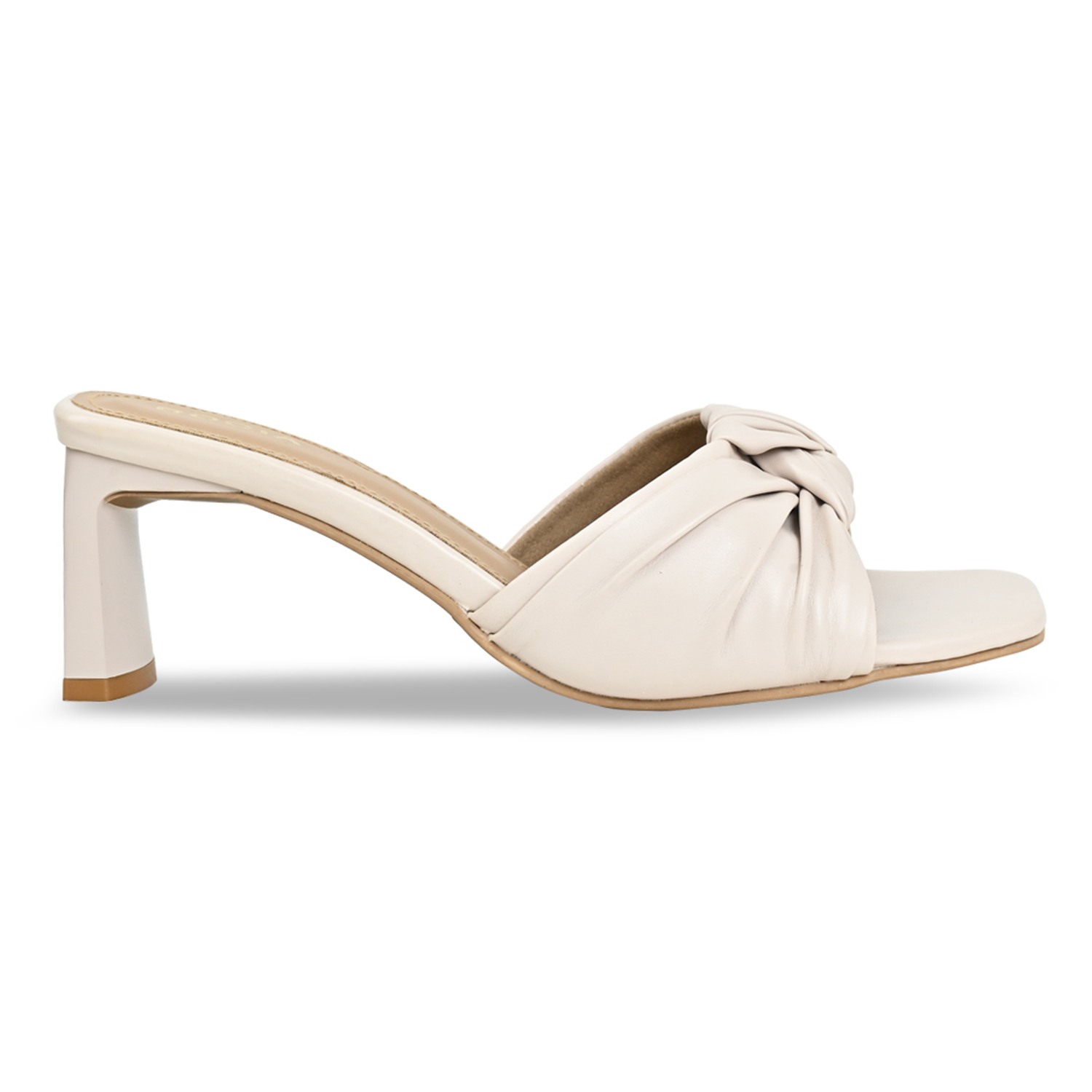 Cream Women Casual Knotted High Heels view 2