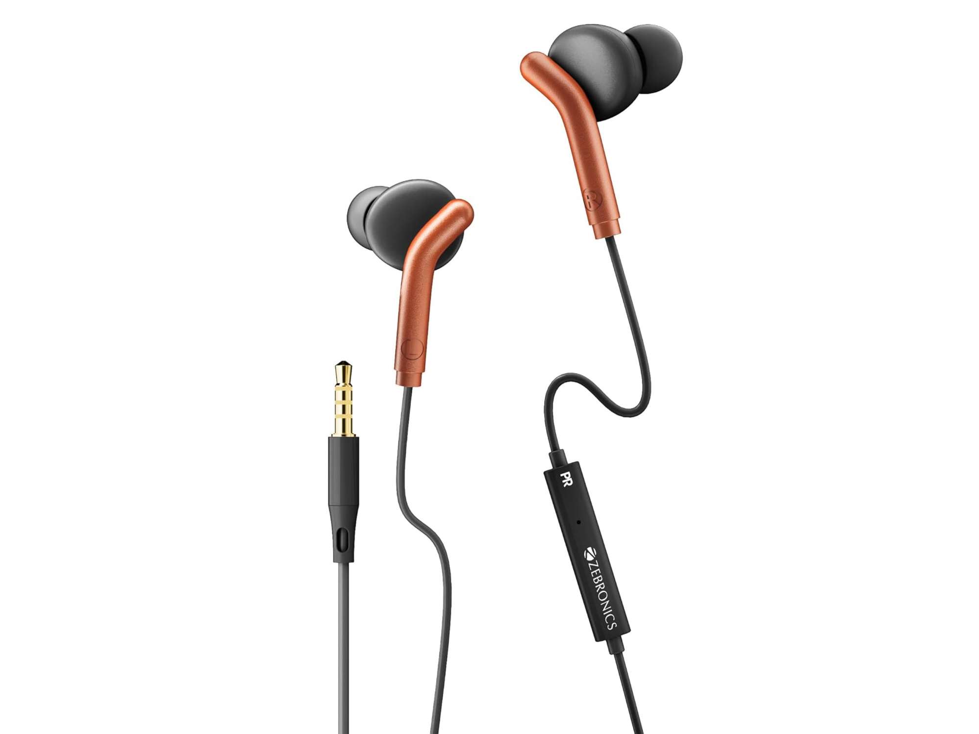 Zebronics BRO 3.5mm Wired Earphones - Orange