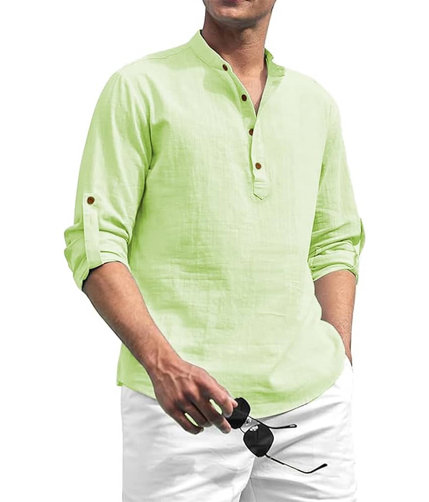 Vida Loca Light Blue Cotton Blend Men's Shirt Style Kurta ( Pack of 2 ) view 2