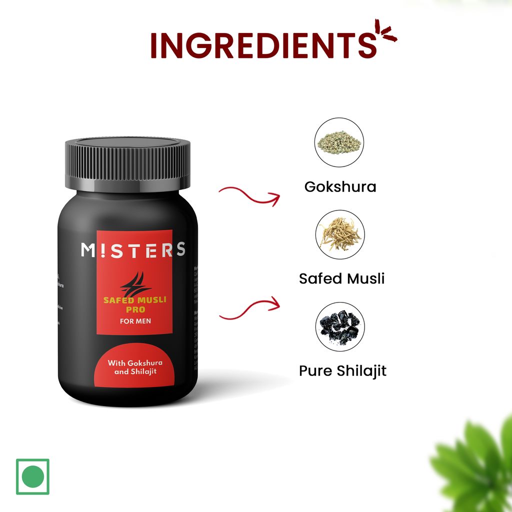 Misters Safed Musli Pro with Shilajit, Safed Musli & Gokshura for Men | 60 capsules view 2