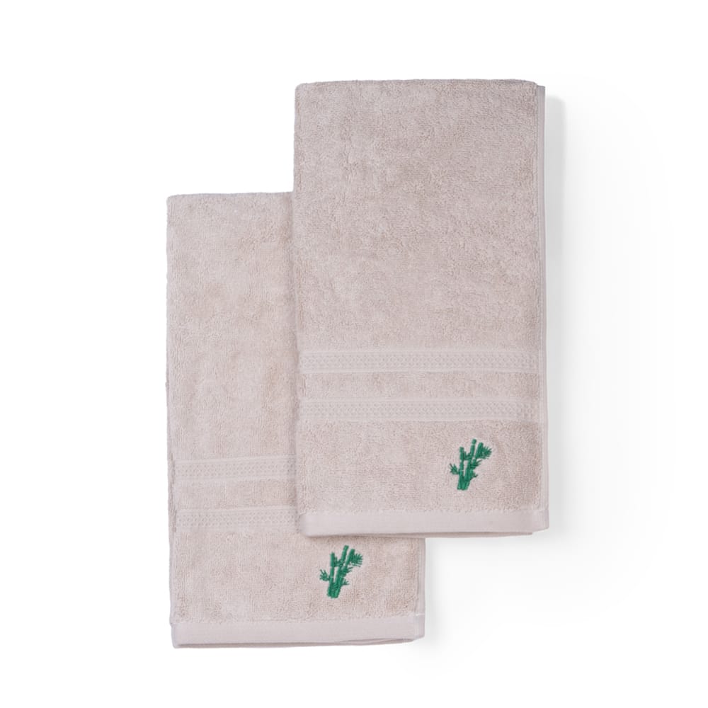 Feather & Spun Bamboo Cotton Hand Towel | Lavender Fragrance | Oeko-TEX® Standard 100 | Anti Microbial | Fade Resistant | Double Needle Stitch | 600 GSM - 40 cms x 71 cms (Pack of 2) view 2