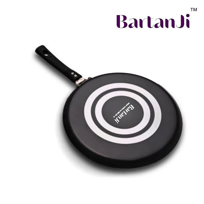Non-Stick Aluminium Dosa Tawa 26cm Diameter, 2.6mm Thickness | 3-Layer Greblon Coating + Spatter Finish | Flat Tawa for Crispy Dosas, Chapati & Paratha | Gas Stove Compatible view 2