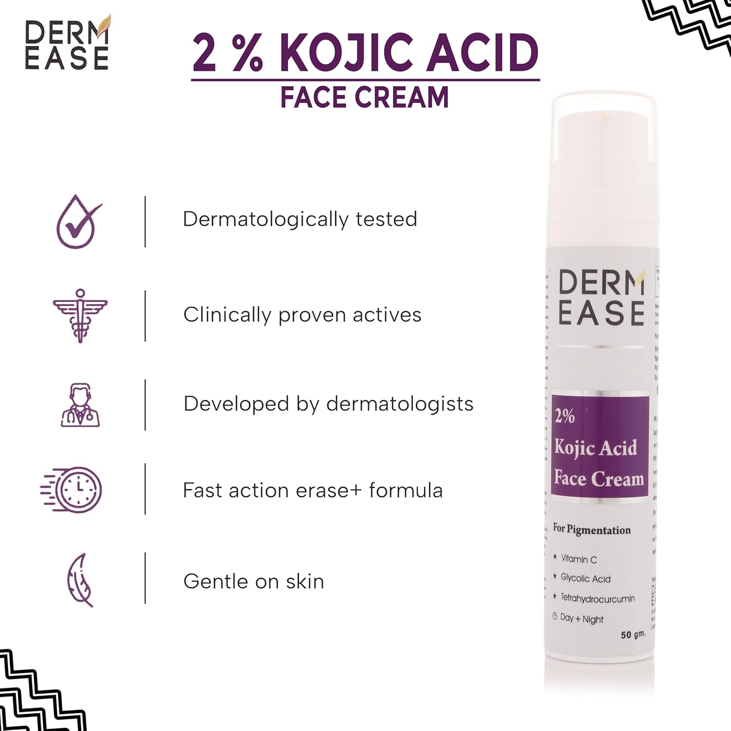 Dermease 2% Kojic Acid Face Cream for Bright & Even Skin view 2