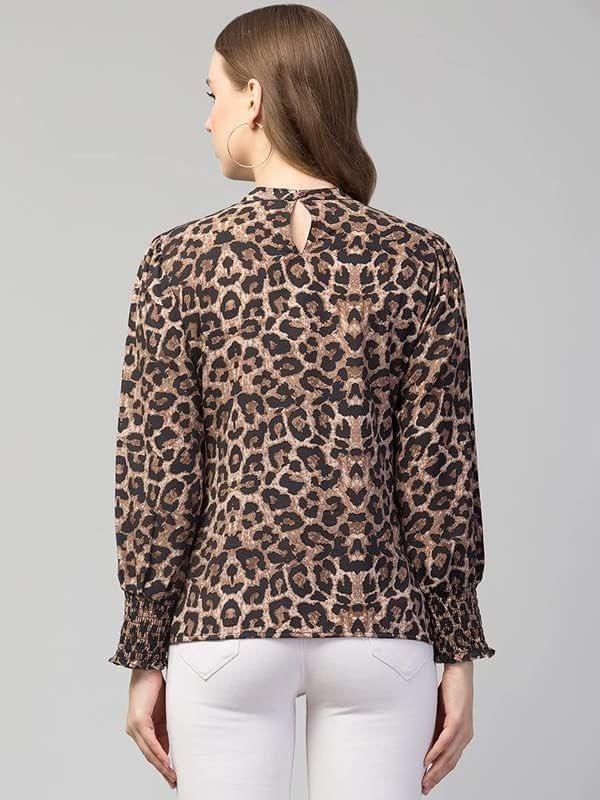Kulfi Women's Animal Tiger Print Top view 2