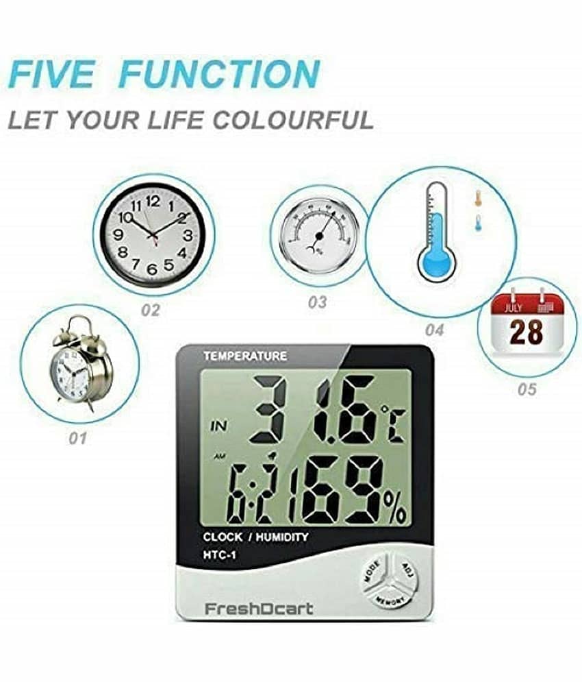 Saleh Digital Temperature Meter Alarm Clock - Pack of 1 view 2