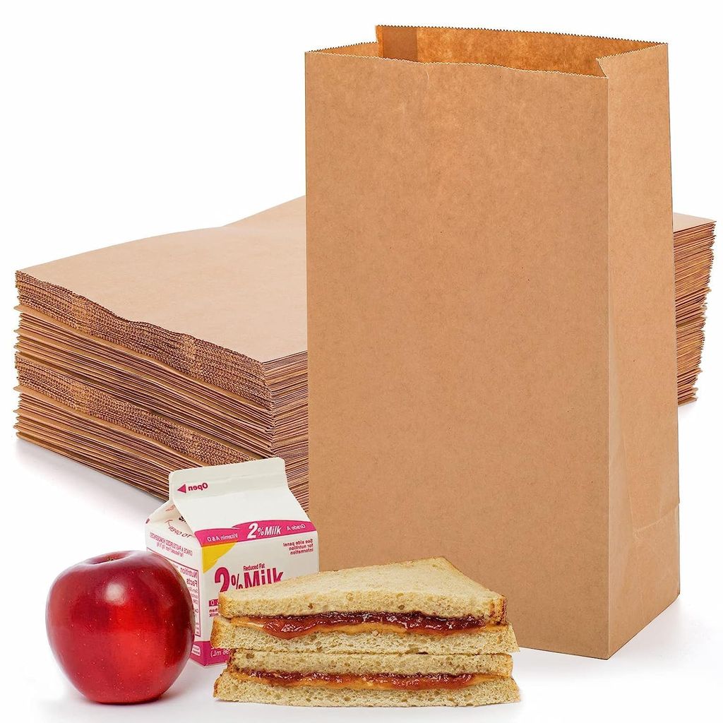 Divatos Kraft Brown Paper Carry Bags Lifafa 11X7.5X5 Inch | Grocery Snacks Bakery Restaurants Takeaway & Cloud Kitchen Food Delivery | Disposable Recyclable Eco Friendly Paper Bag (Pack of 25)