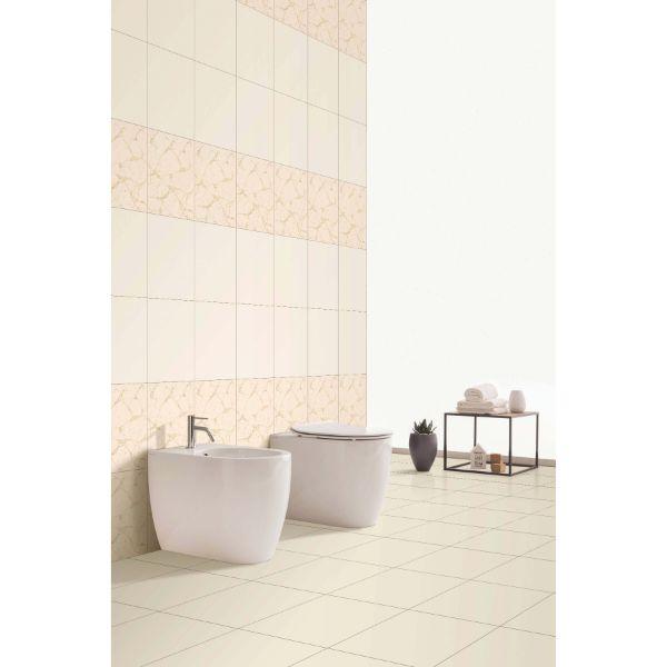 Orientbell Floor Tiles Plain Ivory 15 Pcs