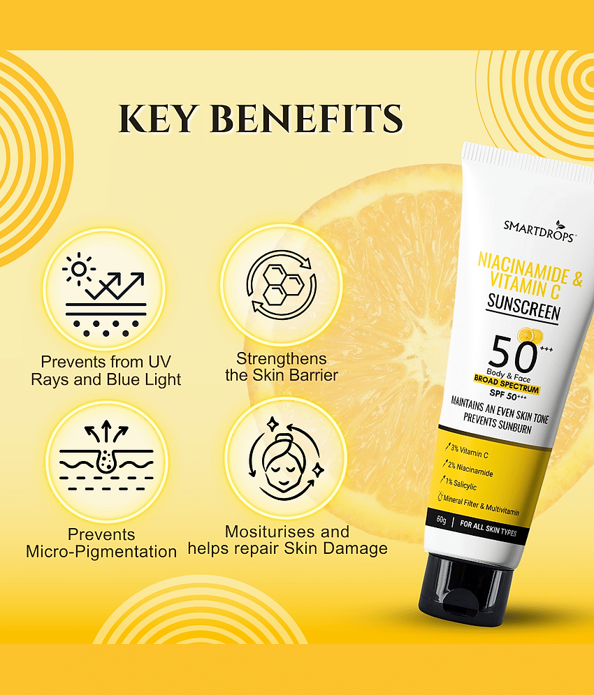 Smartdrops SPF 50 Sunscreen Cream For Dry Skin ( Pack of 1 ) view 2