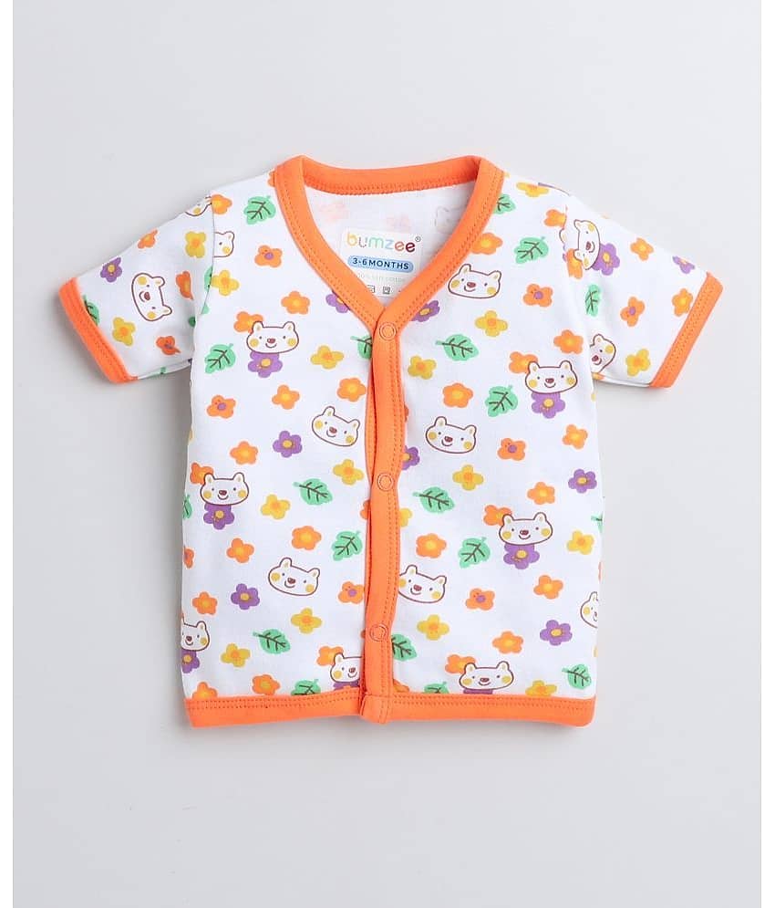 BUMZEE Pack of 3 Baby Boys Cotton Shirt ( Orange ) view 2