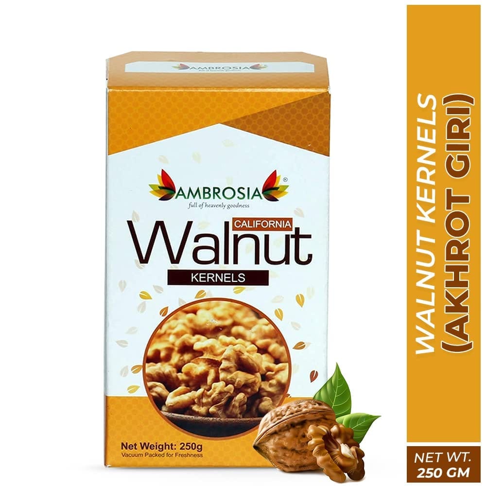 Ambrosia California Walnut Kernels 250g | Extra Light Halves (Pack of 1) view 2
