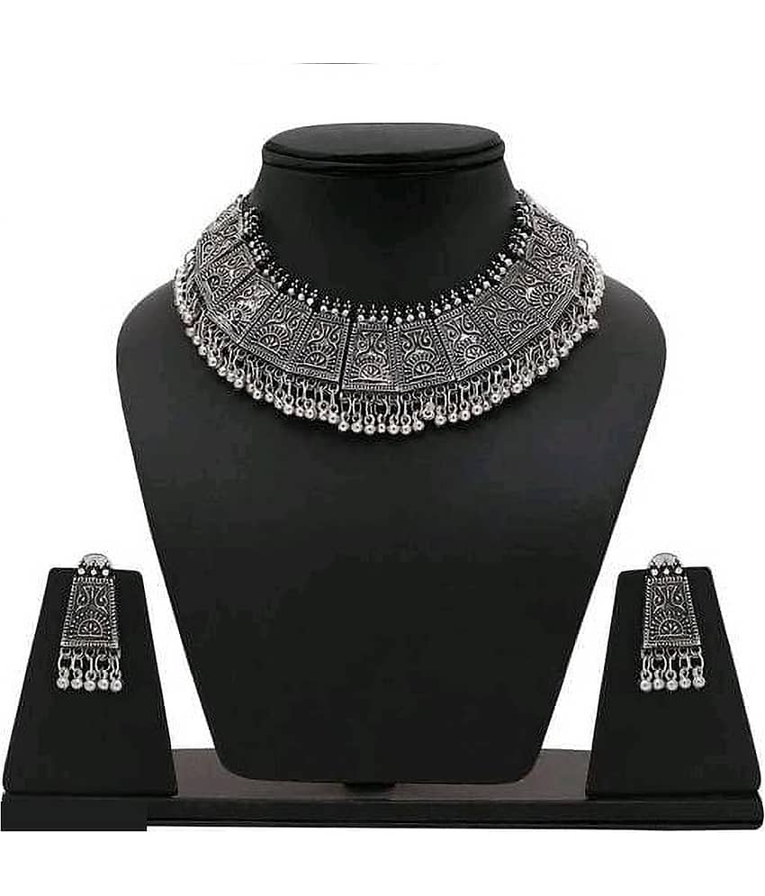 Samridhi DC Silver Alloy Necklace Set ( Pack of 1 ) view 2