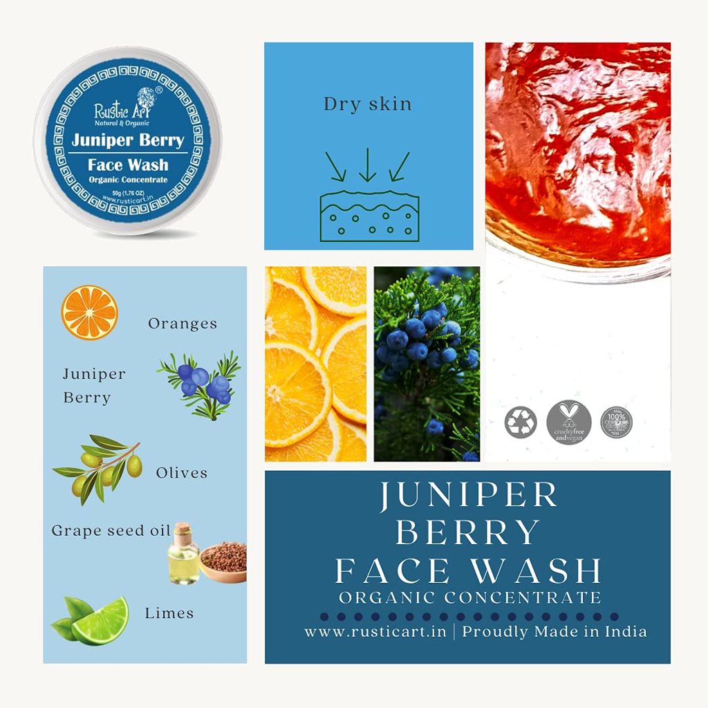 Juniper Berry Face Wash Concentrate (50gm) Pack of 2 view 2