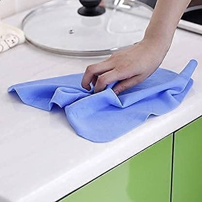 Qawvler Magic Towel Drying Reusable Water Absorbent Multipurpose Cleaning Cloth For Kitchen (Pack Of 2) view 2