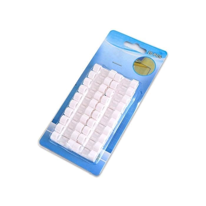 DHRUVINSRI Cable Clips Wire Manage Holder Sticky Mount-Round Plastic Cable Cord - Pack of 20
