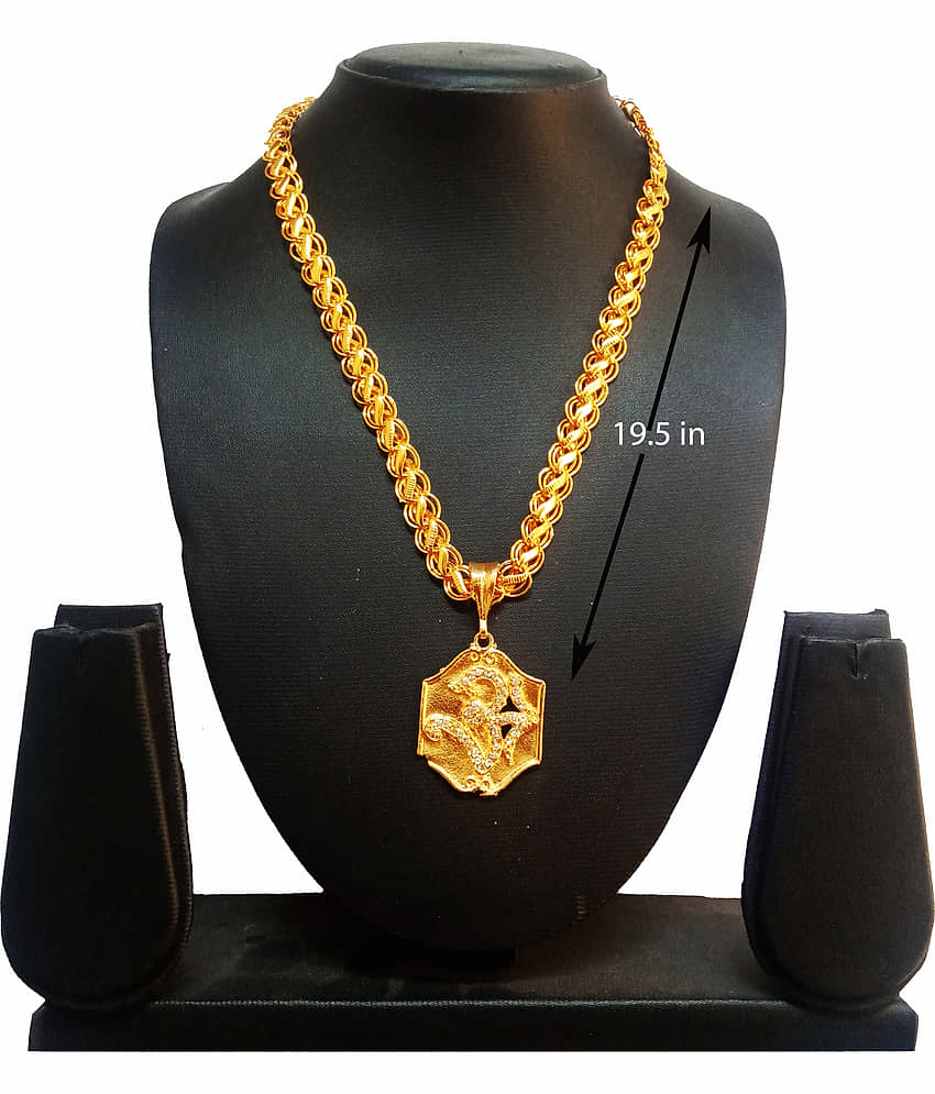 KRIMO GOLD PLATED PENDANT AND CHAIN FOR MEN OR BOYS-100364 view 2