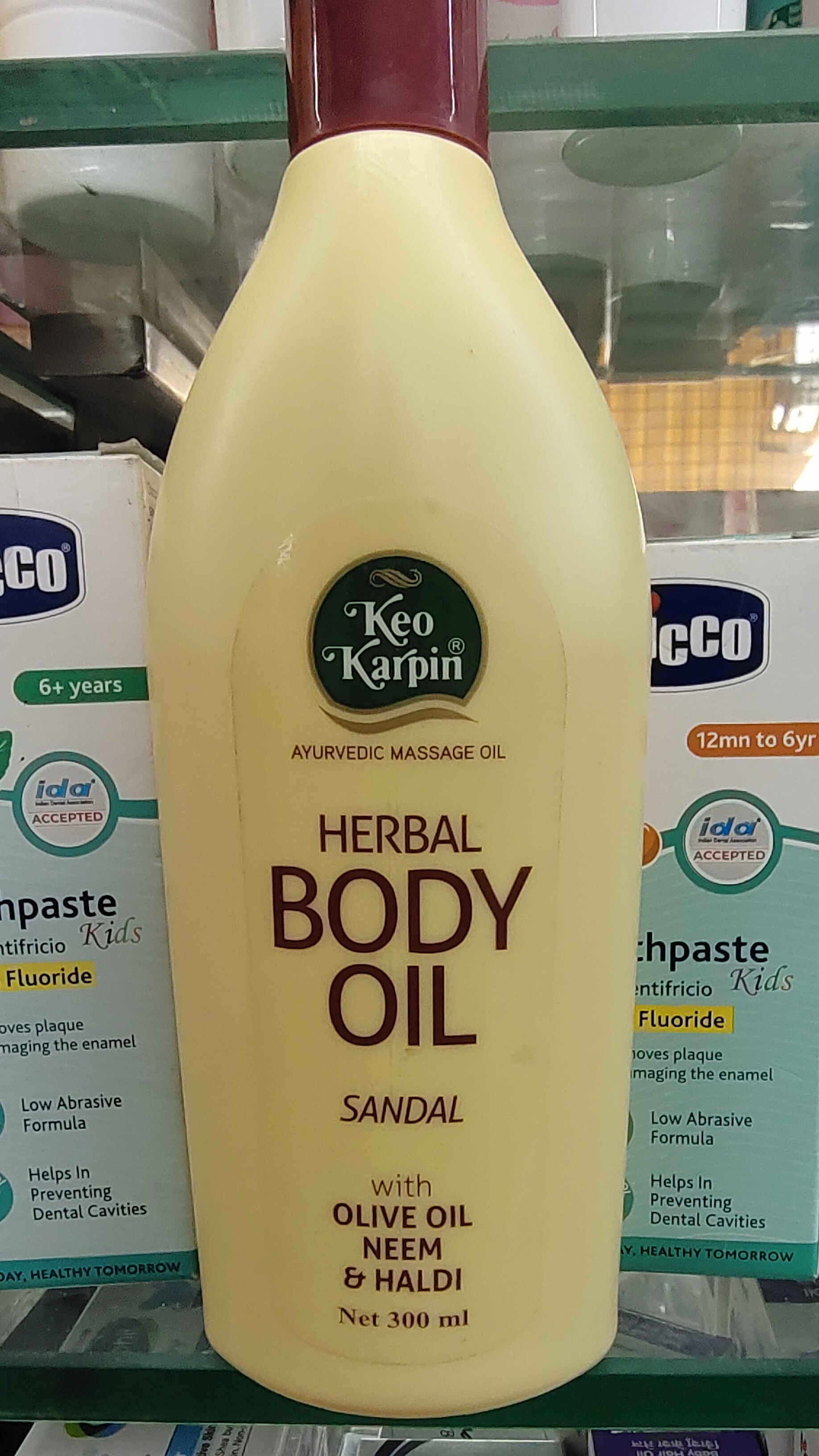 Keo karpin herbal body oil sandal with olive oil neem & haldi