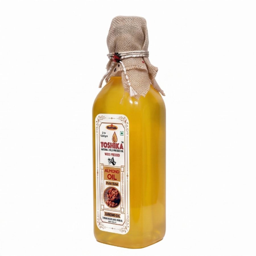 Toshika Wood Pressed Almond Oil (2 Litre) - 2 L - One bottle view 2