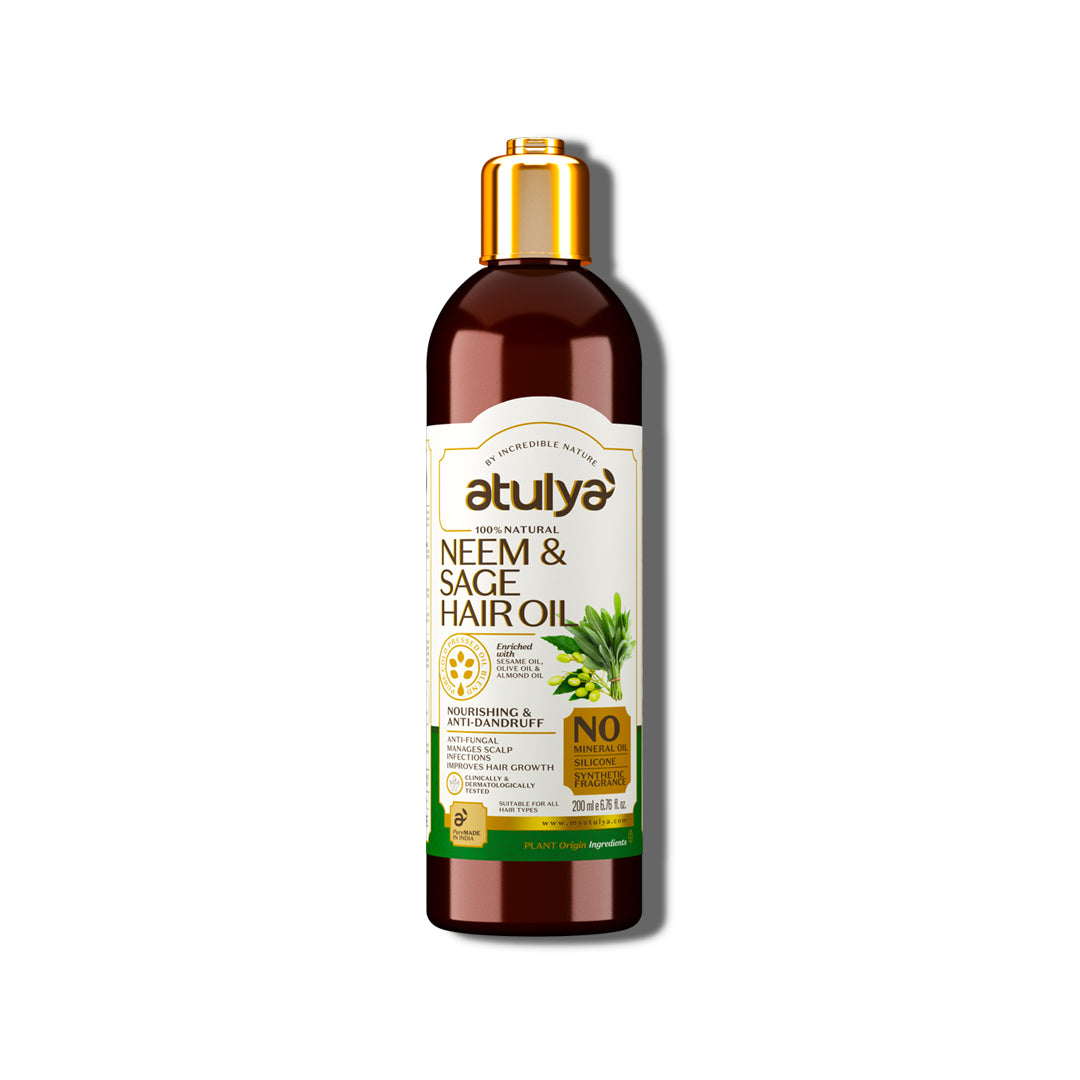 Atulya Neem & Sage Hair Oil | Nourishing and Anti-dandruff - 200ml view 2
