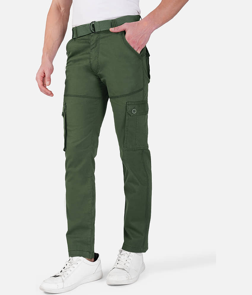 Urban Legends Regular Flat Men's Cargos - Black ( Pack of 1 ) view 2