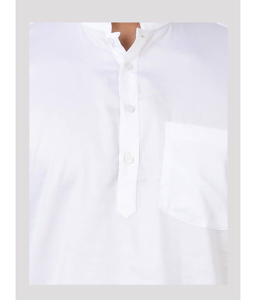 Maharaja - White Cotton Men's Regular Kurta ( Pack of 1 ) view 2