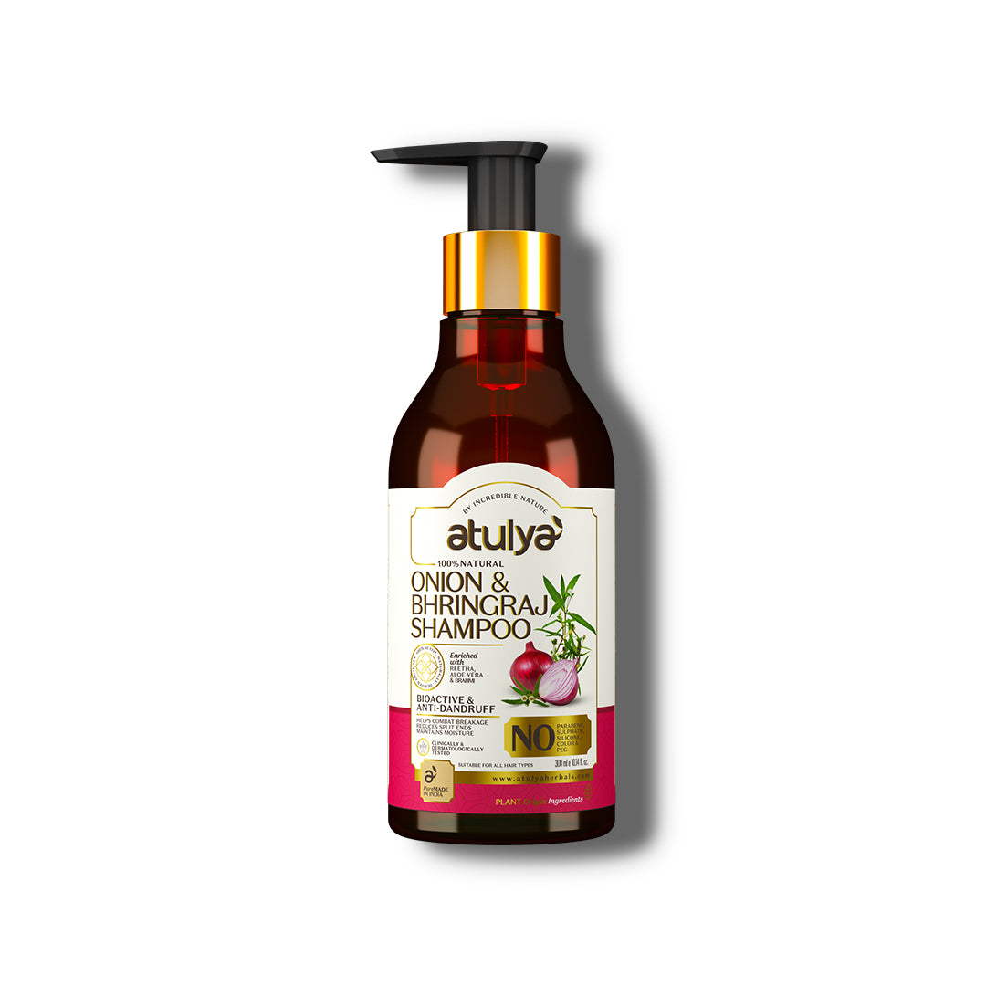 Atulya Onion & Bhringraj Hair Shampoo | Anti-dandruff Shampoo - 300ml view 2