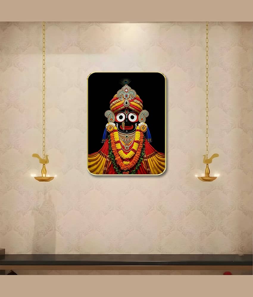 Livin'luxe Lord Jagannath Ji MDF Wall Art with Table Top Stand & Wall Hanging Hole view 2