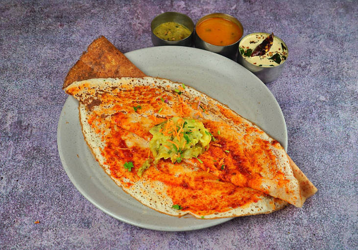 Plain schezwan dosa