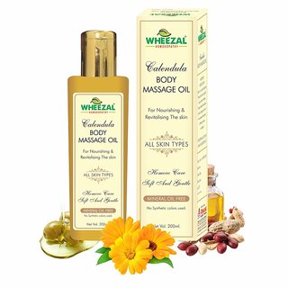 WHEEZAL CALENDULA BODY MASSAGE OIL 200 ML (PACK OF 2)