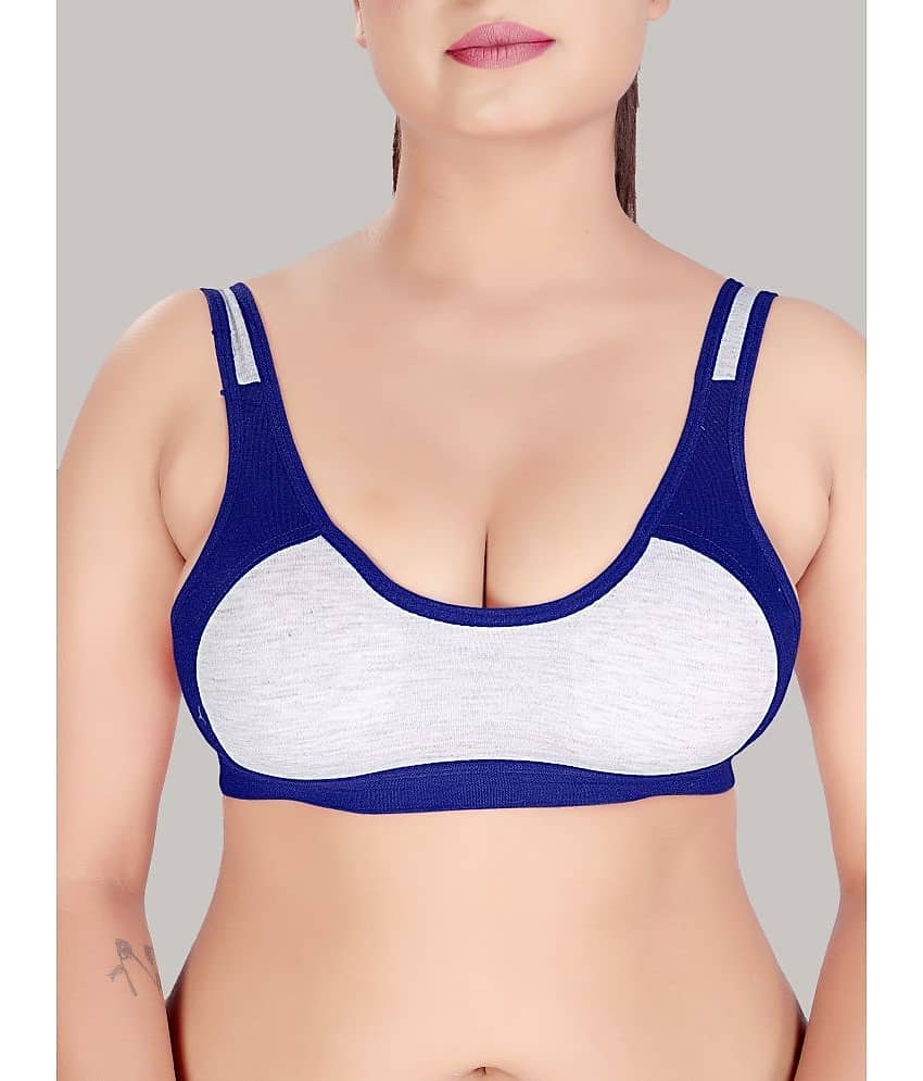 HAYA Cotton Non Padded Women's Everyday Bra ( Blue ) view 2