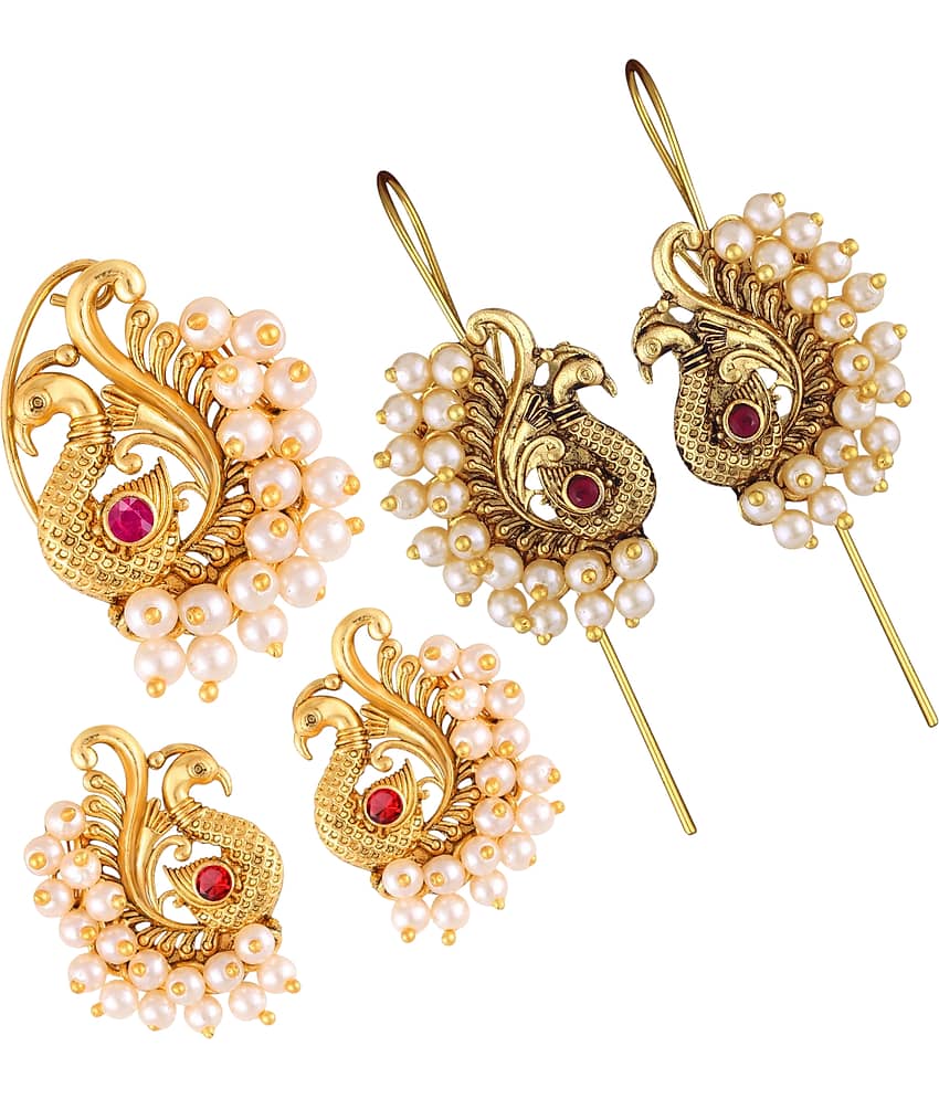 Vighnaharta Golden EarCuff Earrings ( Pack of 1 ) view 2