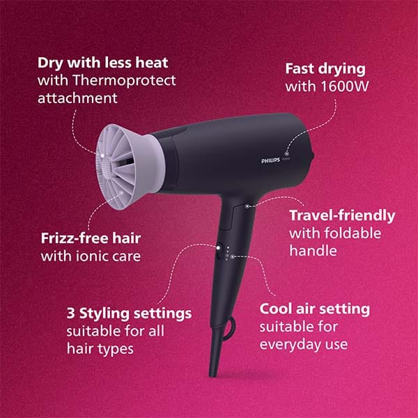 Philips BHD318 3000 Series 1600W Hair Dryer view 2