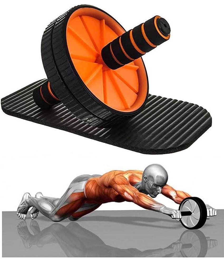 Ab Wheel Roller Gym For Exercise Fitness Equipment Workout Ab Exerciser For Men & Women view 2