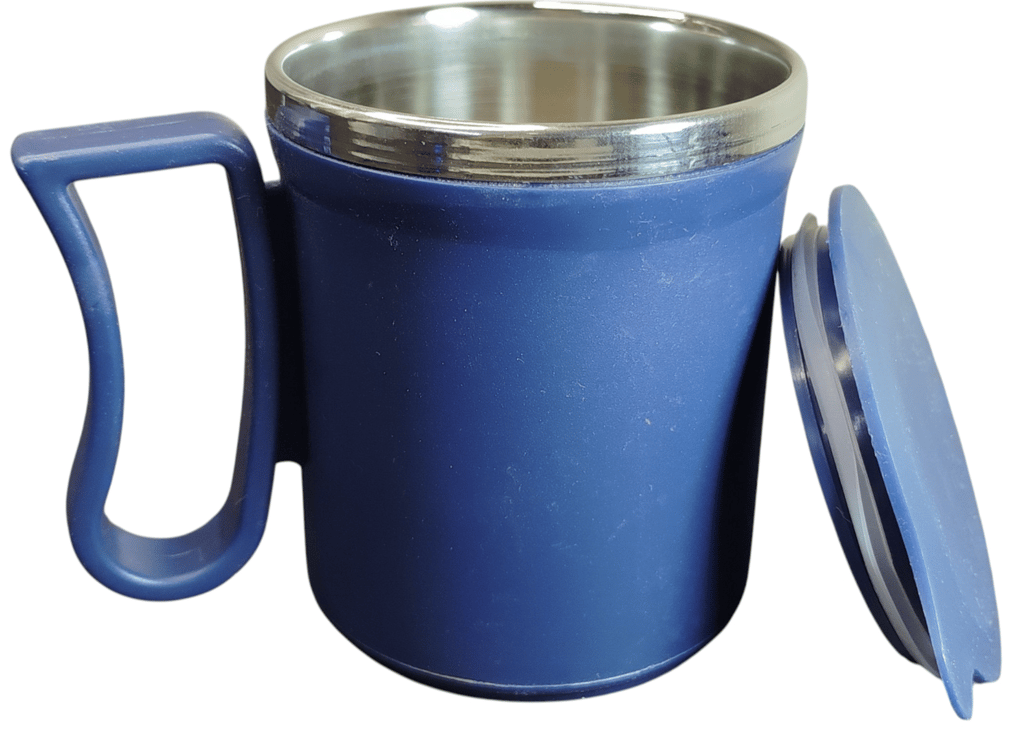 Coffee Mug with Lid, Double Walled, Leakproof view 2