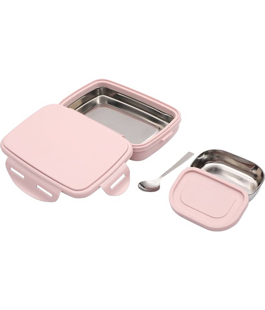 Jaypee - Pink Stainless Steel Lunch Box ( Pack of 1 ) view 2