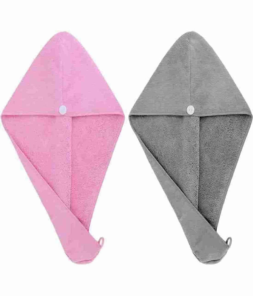 Midastra Multicolor Hair Towel Wrap ( Pack of 2 ) view 2