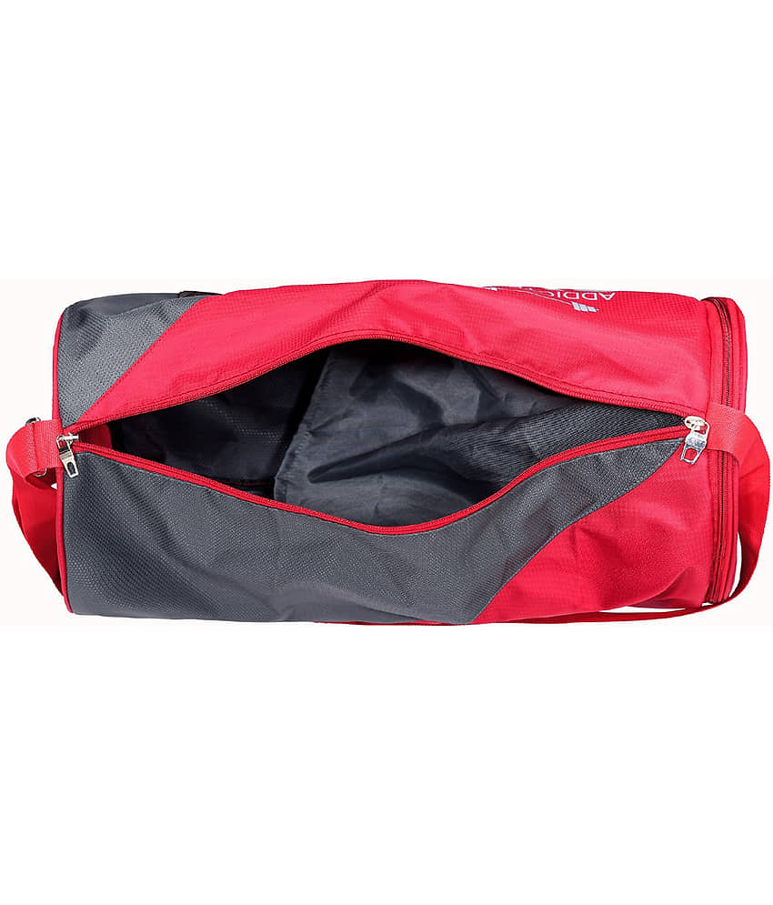 Leather World - Red Nylon Duffle Bag view 2