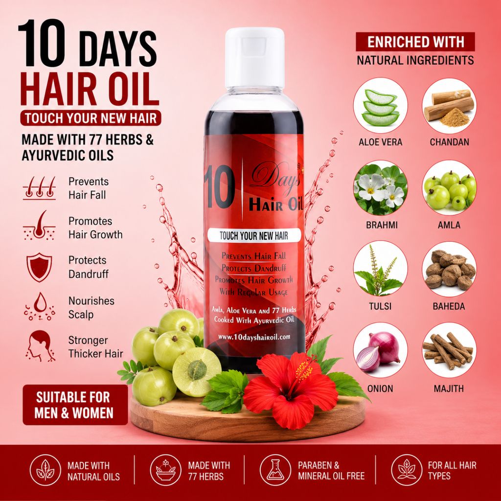Therapeutic Hair Oil for hair growth and hair fall control oil with Amla, Aloe Vera & Bhringraja Traditional Ayurvedic Herbal Hair Oil with 77 Herbs 100ml Pack of 1 view 2