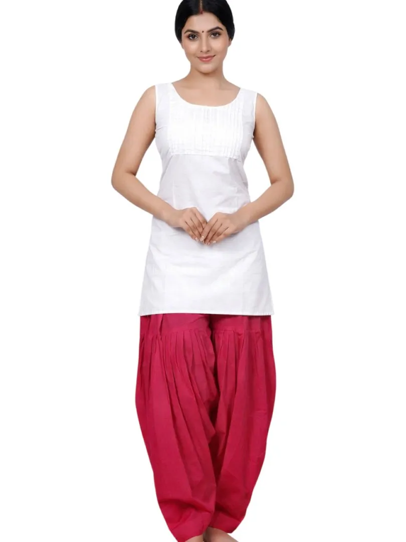 UneR Women's Pure Cotton Patiyala Salwar | Solid Ethnic Bottom Wear