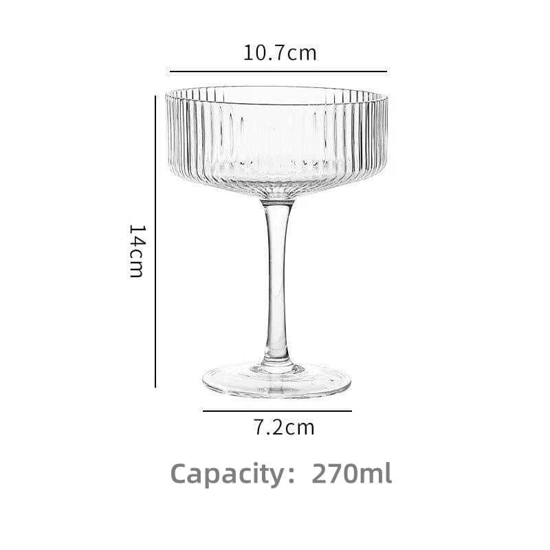 Timeless European Hurricane Glasses Cocktail Glasses, Ideal for Wine,Juice, Smoothies, Cocktail,Mocktail,Suitable for Home, Restaurants Unique Modern Design(200 Ml) view 2