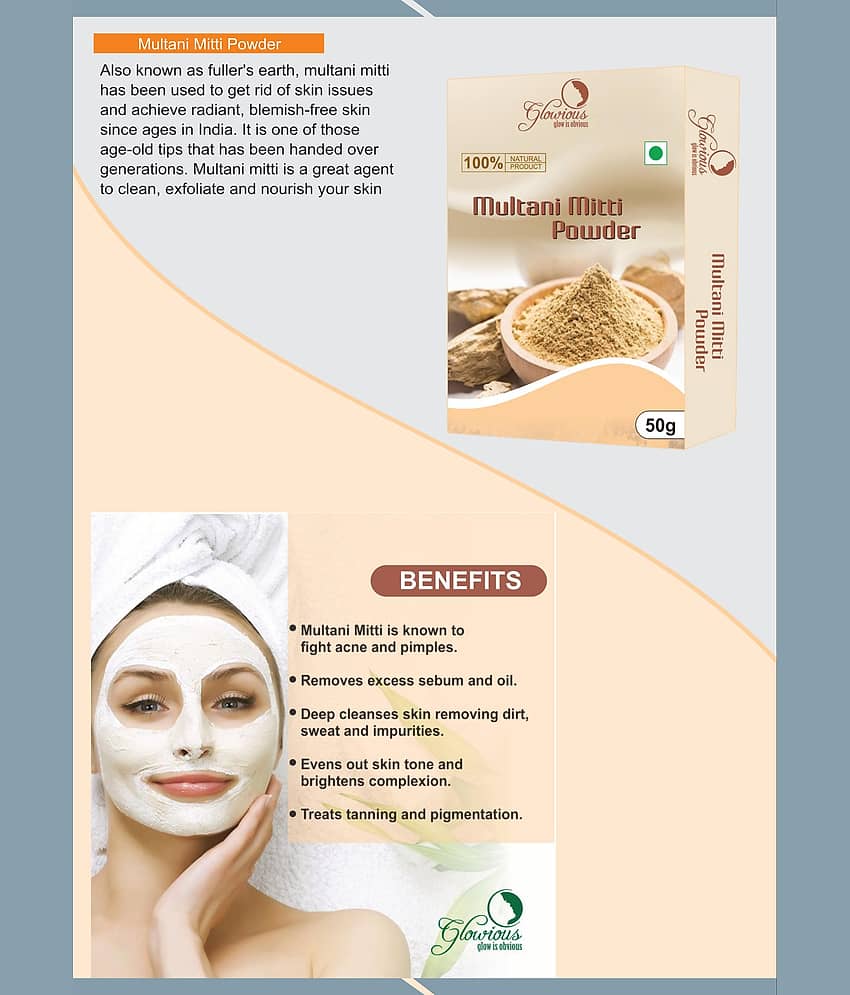 glowious - Skin Toning Face Pack for Normal Skin ( Pack of 4 ) view 2